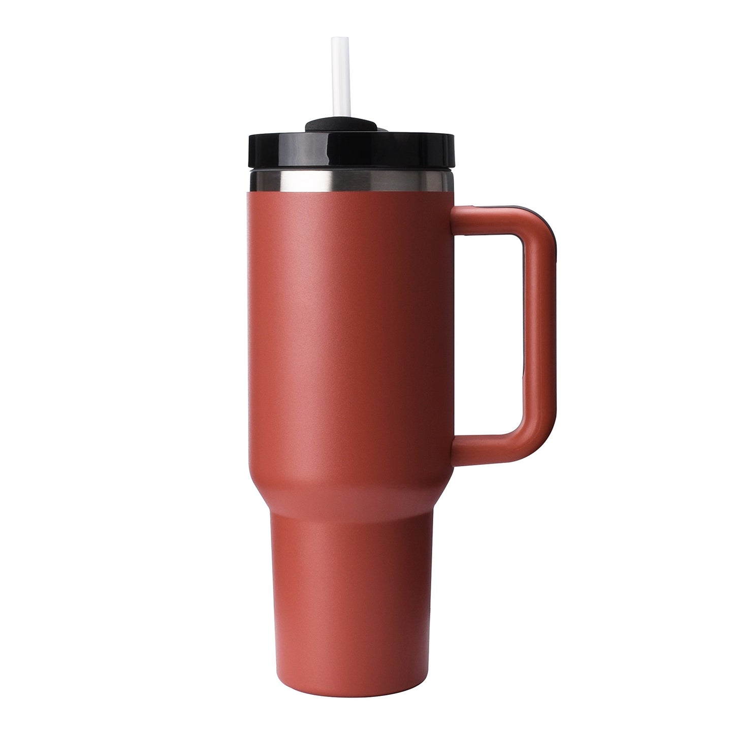 Double Wall Stainless Steel Insulated Tumbler With Straw - Red