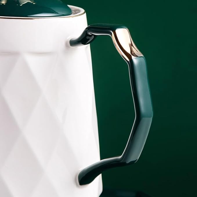 Luxury porcelain turkish ceramic tea set with tray and Crown Lid