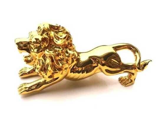 Modern Abstract Geometric Style Decorative Lion Sculpture
