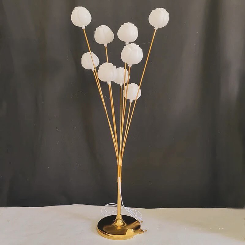 Luminous large Metal Gold Chrome Floor Lamp