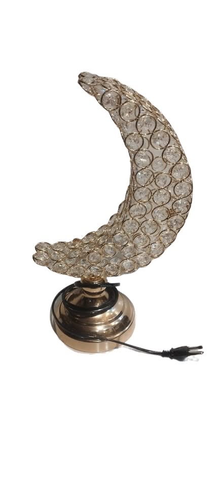 Moon Shaped Crystal Decorative Table LampMoon Shaped Crystal Decorative Table Lamp