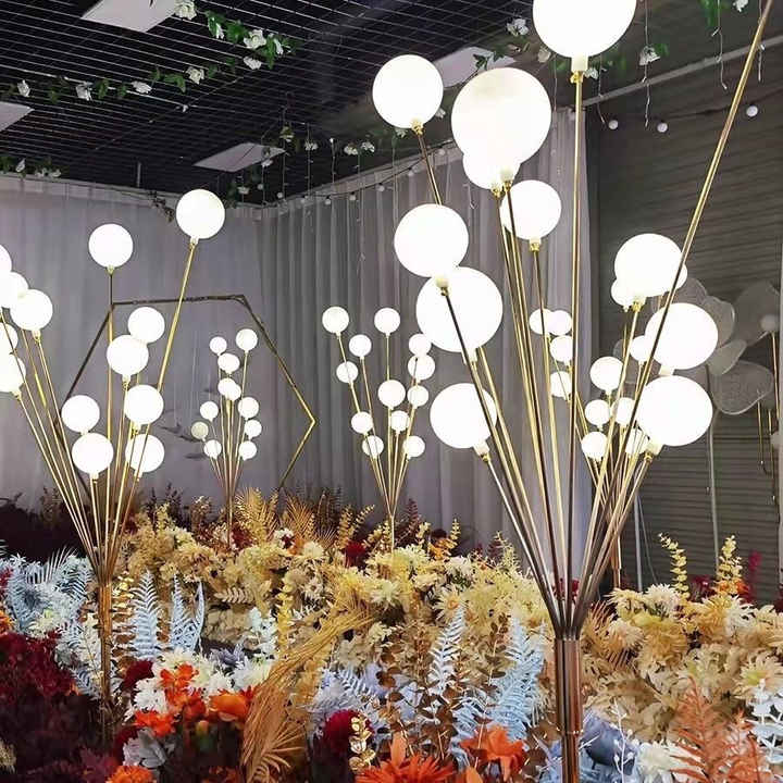 Luxury Balls Design Large Metal Gold Floor Lamp