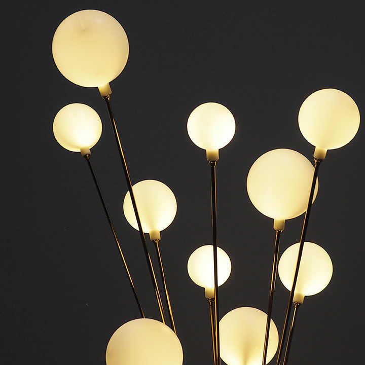 Luxury Balls Design Large Metal Gold Floor Lamp