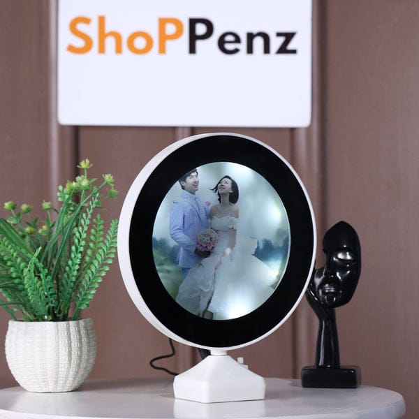 Round Shaped Magic mirror Photo Frame With LED