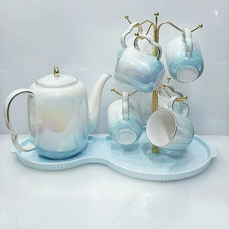 European Style Luxury Ceramic Coffee and Tea Set