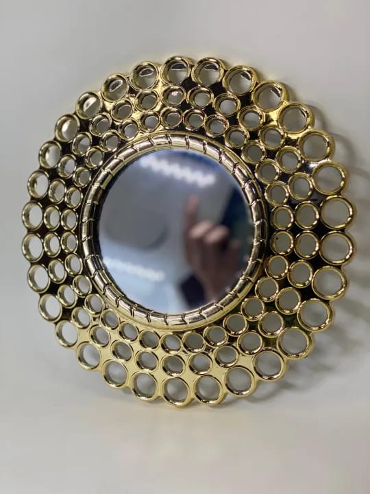 Premium Quality 3Pcs Gold Round Mirror for wall