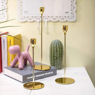 Classic Decorative Metal Candle Holders (Set of 3)