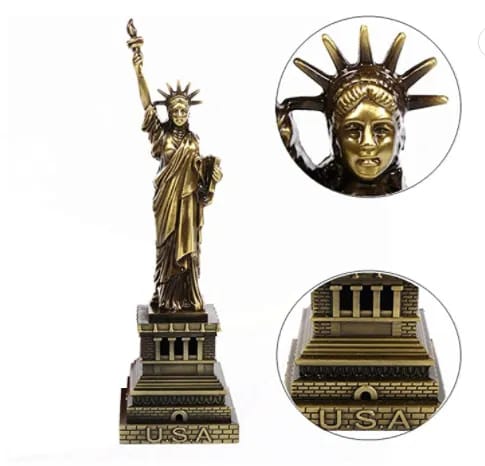 Metallic Statue of Liberty Figurine Model Metal Crafts