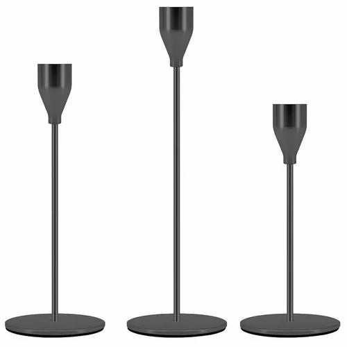 Classic Decorative Metal Candle Holders (Set of 3)