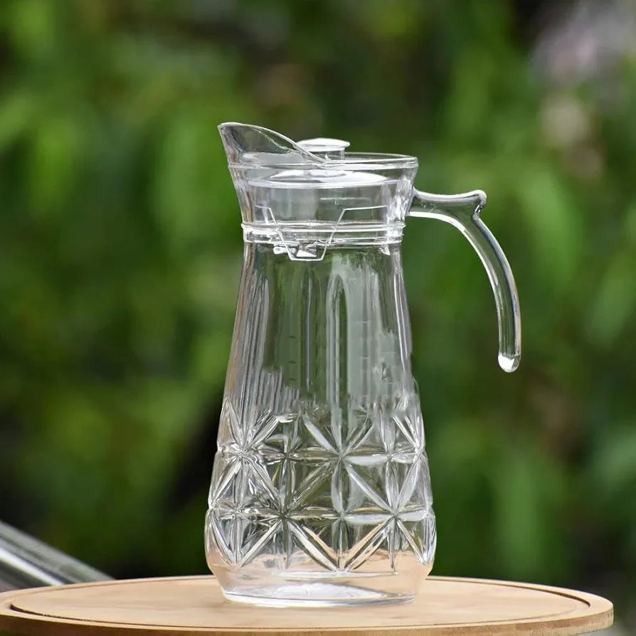 1.8L Capacity Glass Water Jug with lid