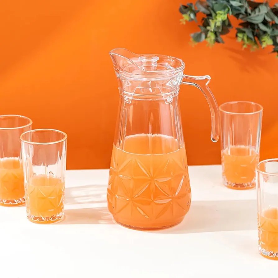 1.8L Capacity Glass Water Jug with lid