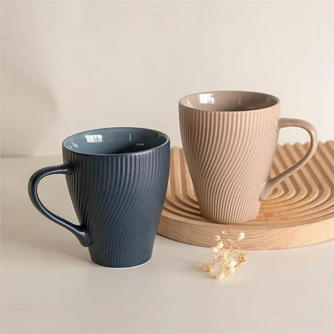 Spiral Ceramic Mugs For Tea And Coffee