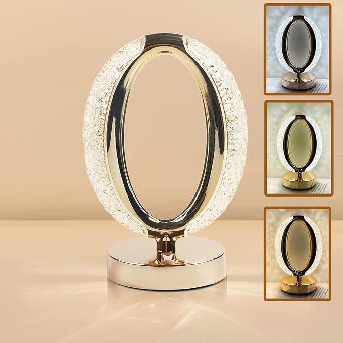 LED Crystal Table Touch Sensor Lamp with 3 Changeable Modes