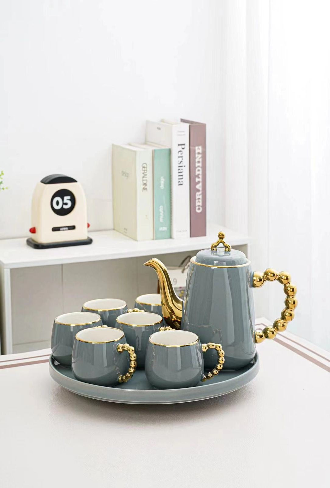 Turkish Style Tea Set With Fancy Handles