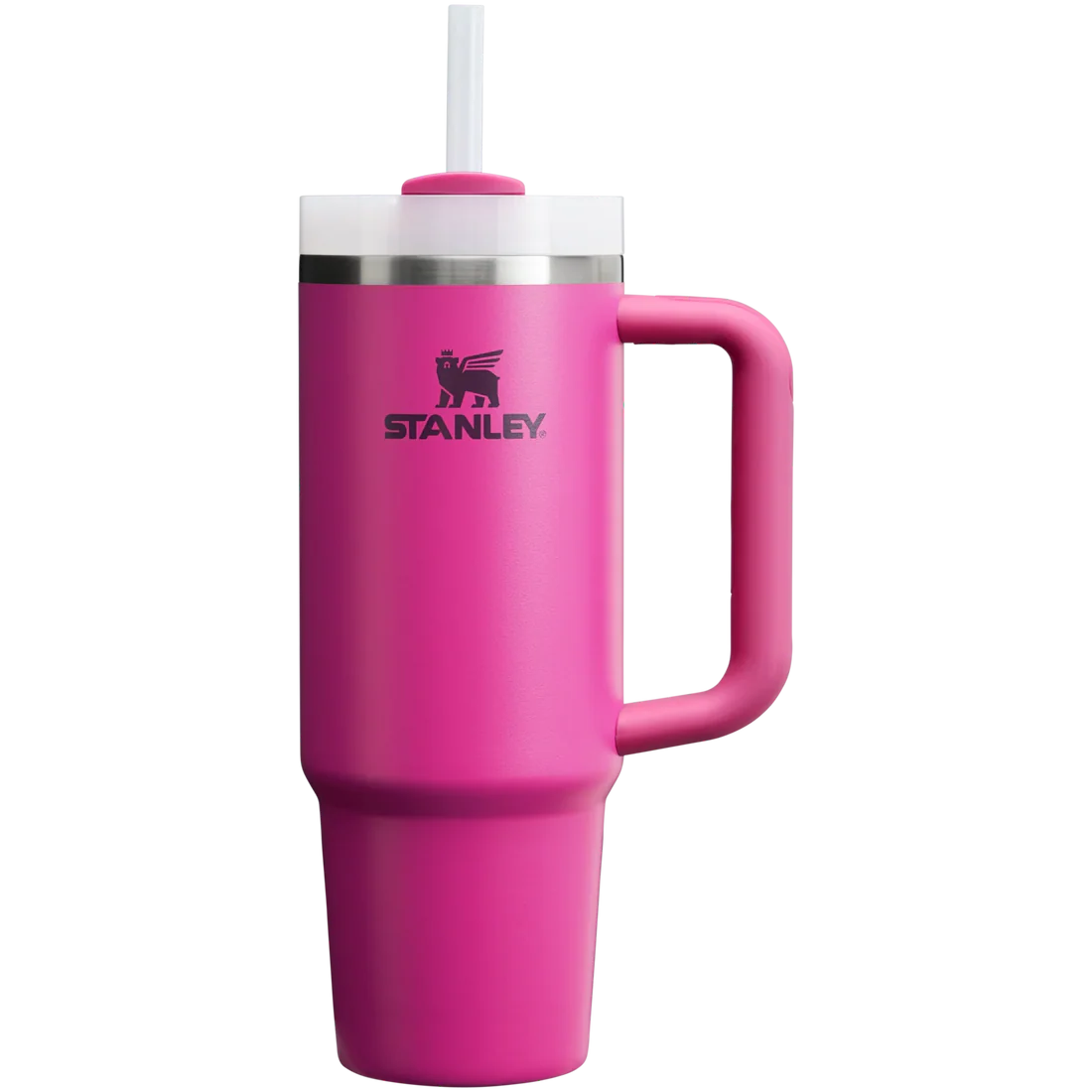New Stanley Stainless Steel Insulated Tumbler with Lid and Straw - Pink