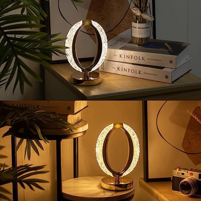 LED Crystal Table Touch Sensor Lamp with 3 Changeable Modes