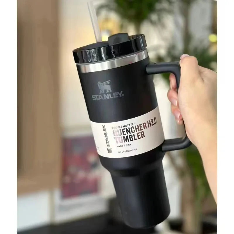 New Stanley Stainless Steel Insulated Tumbler with Lid and Straw