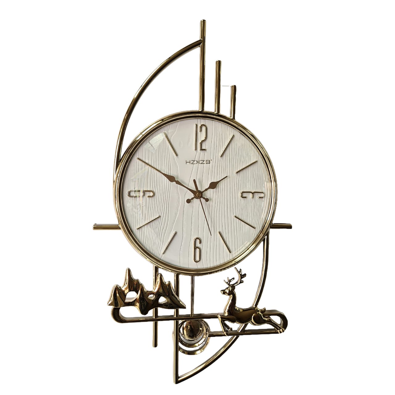 Fancy And Attractive Deer Design Pendulum Wall Clock