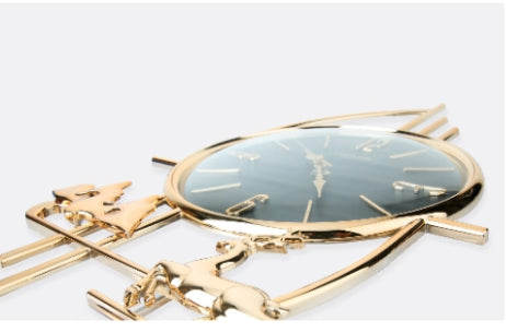 Fancy And Attractive Deer Design Pendulum Wall Clock