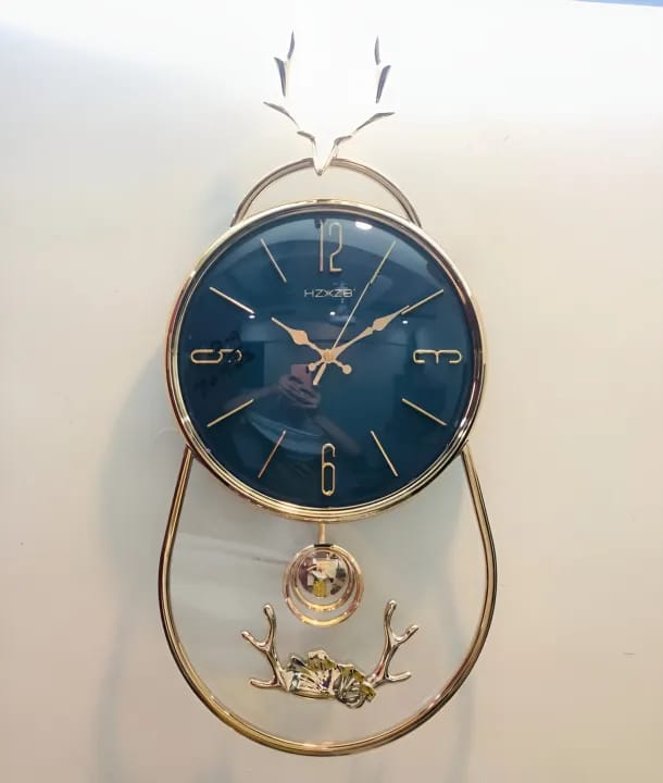 Fancy And Attractive Deer Design Pendulum Wall Clock
