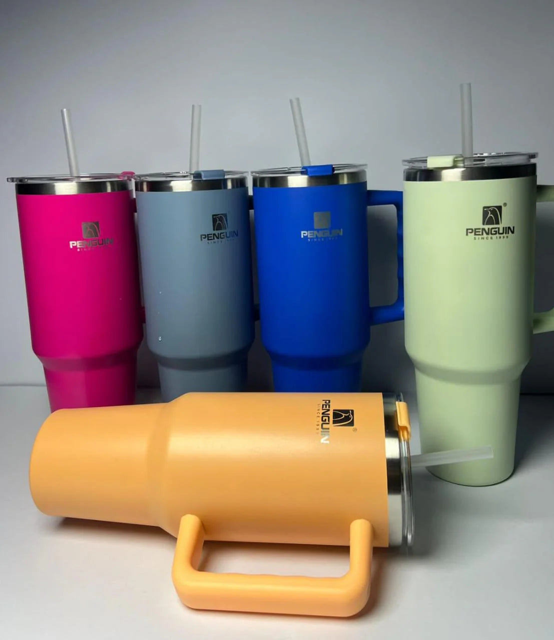 Penguin Insulated Stainless Steel Tumbler with Straw