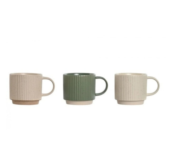 Modern Ceramic Striped Coffee Mug