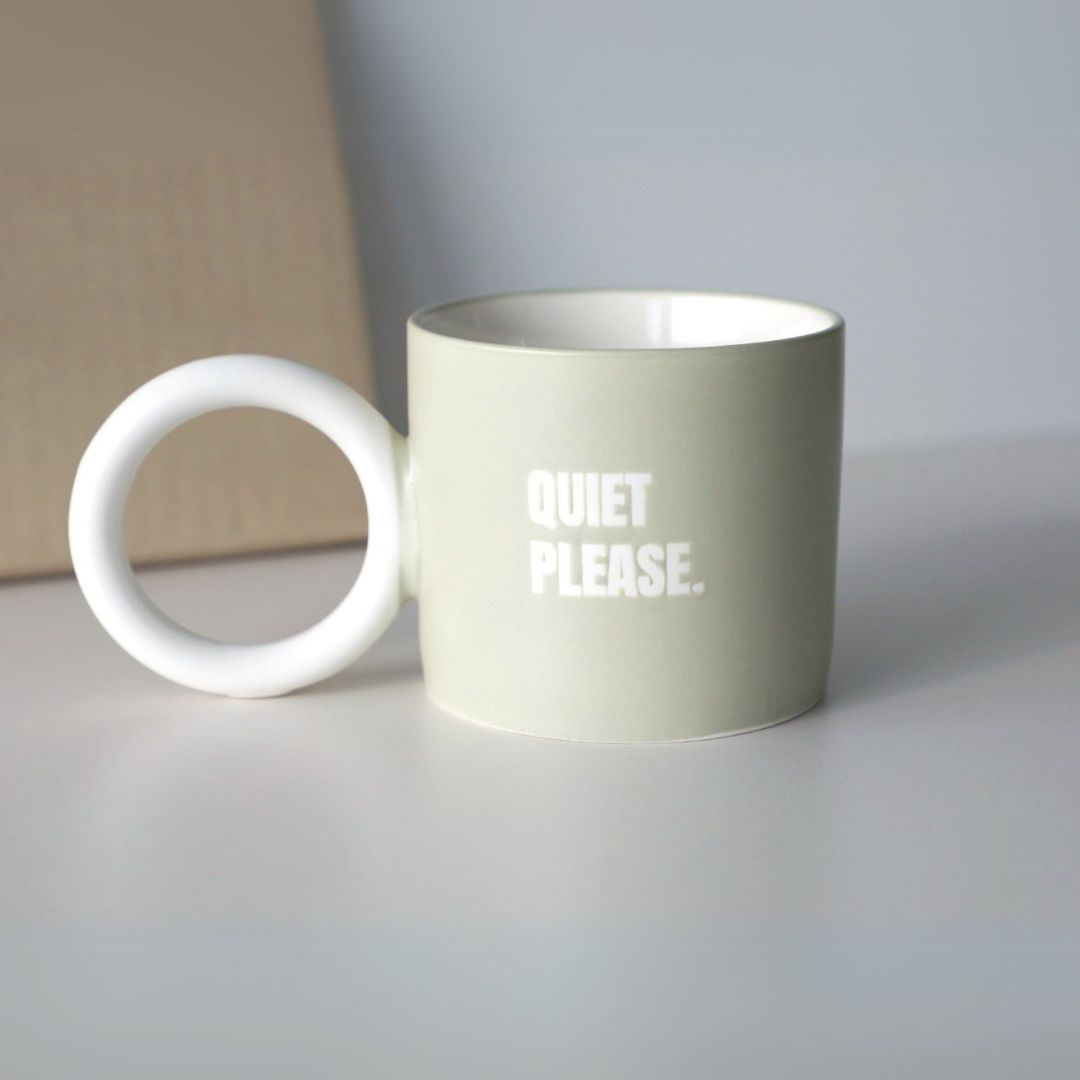 European Style Fatty Mug With Round Shape Handle