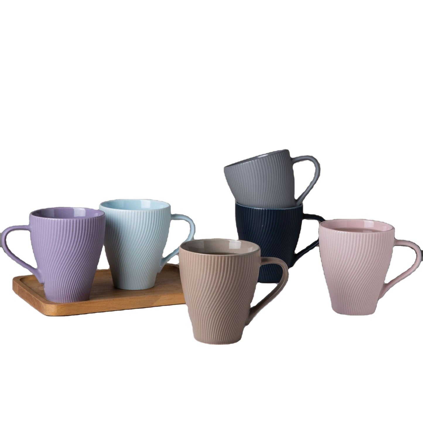 Spiral Ceramic Mugs For Tea And Coffee