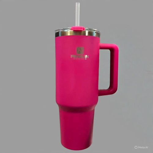 Penguin Insulated Stainless Steel Tumbler with Straw