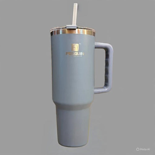Penguin Insulated Stainless Steel Tumbler with Straw