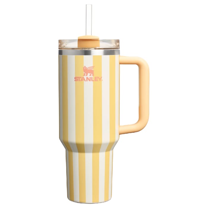 Stanley Striped Tumbler With Straw And Lid