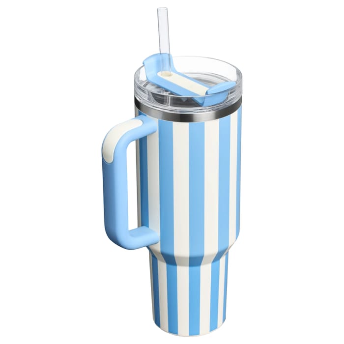 Stanley Striped Tumbler With Straw And Lid