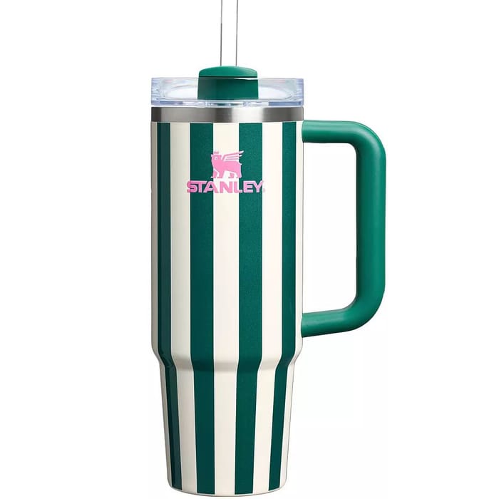 Stanley Striped Tumbler With Straw And Lid