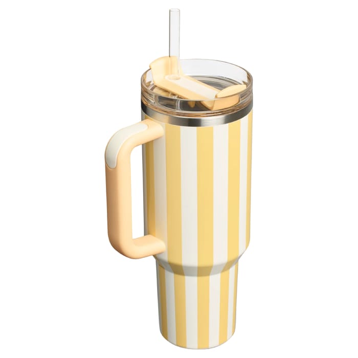 Stanley Striped Tumbler With Straw And Lid