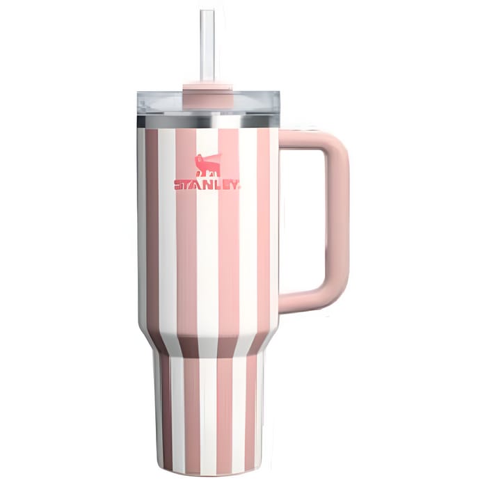 Stanley Striped Tumbler With Straw And Lid
