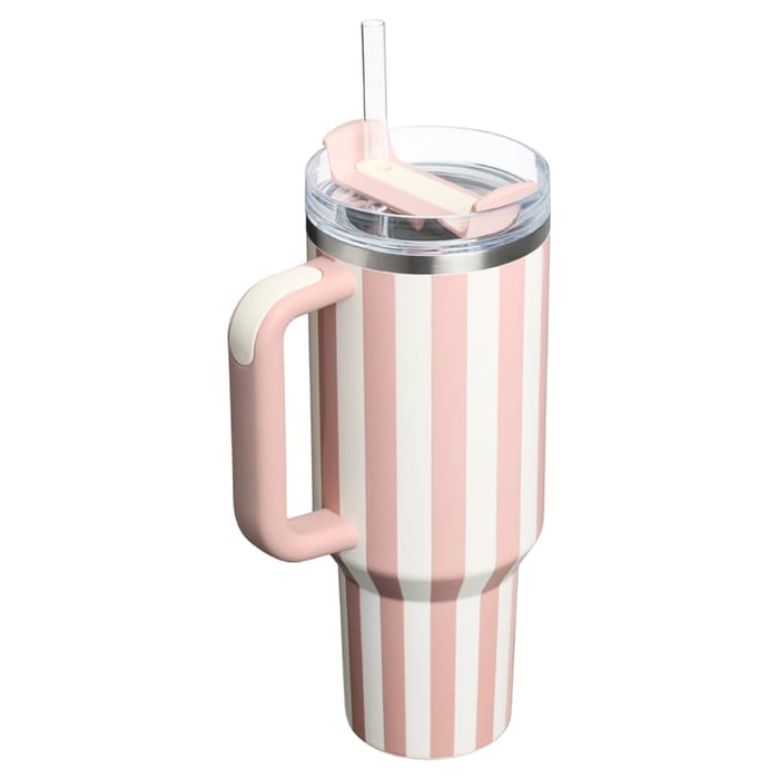 Stanley Striped Tumbler With Straw And Lid