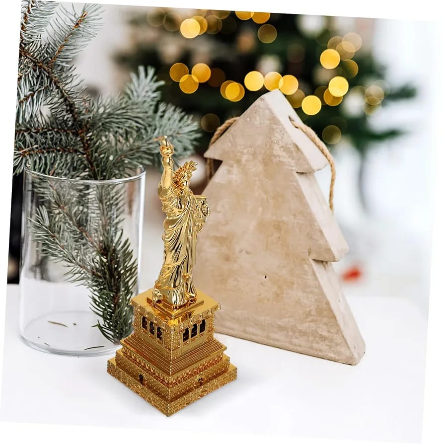 Metal New York City's Gold Statue of Liberty Figurine