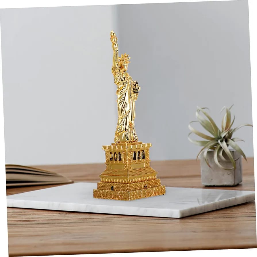Metal New York City's Gold Statue of Liberty Figurine