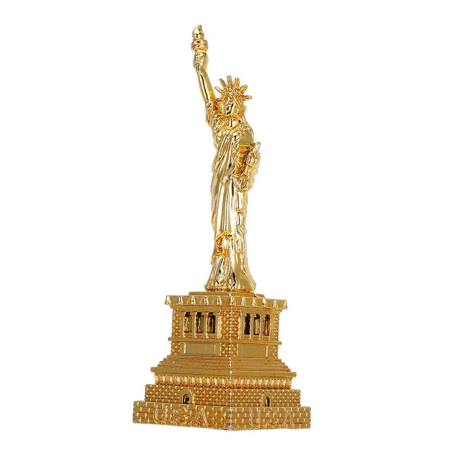 Metal New York City's Gold Statue of Liberty Figurine