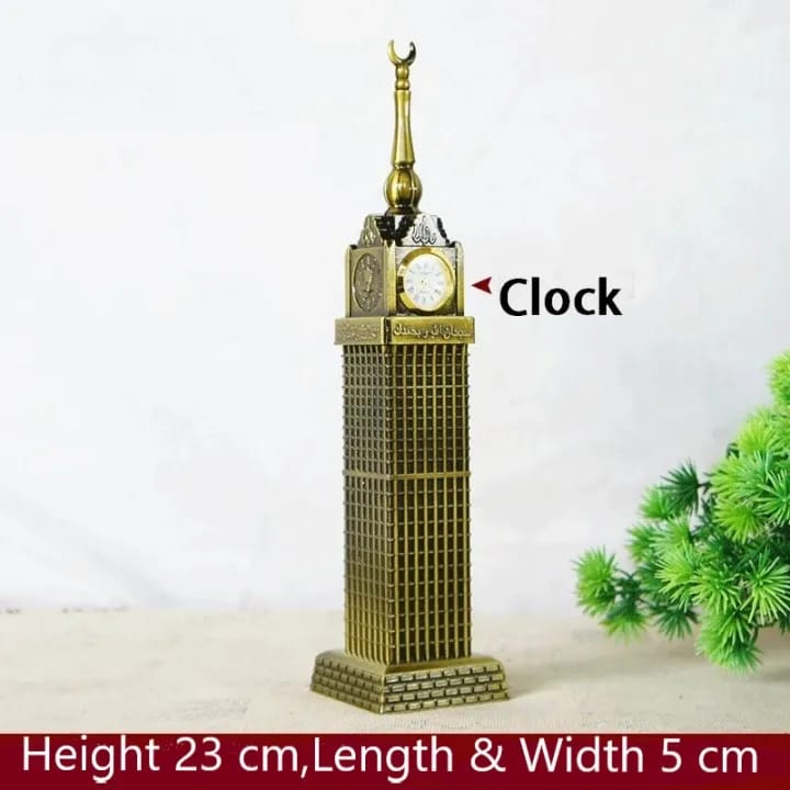 Makkah Clock Tower Metal Model With Clock