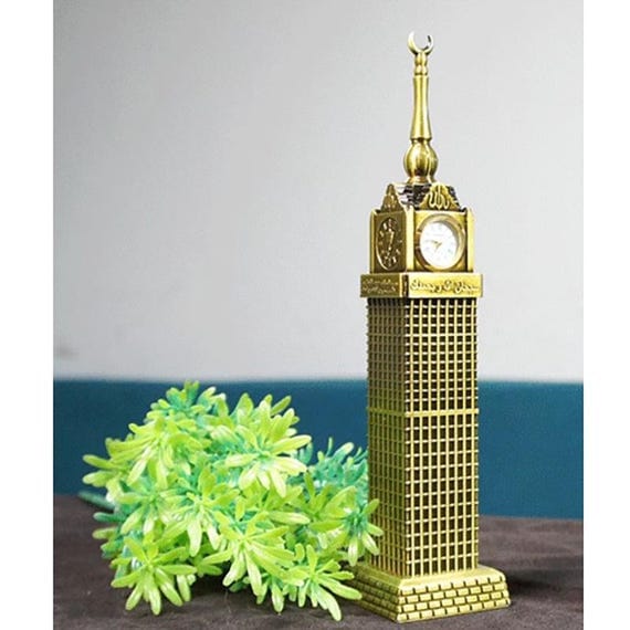 Makkah Clock Tower Metal Model With Clock