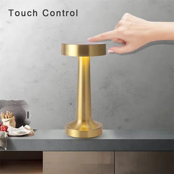 Modern minimalist rechargeable desk touch lamp with three shades