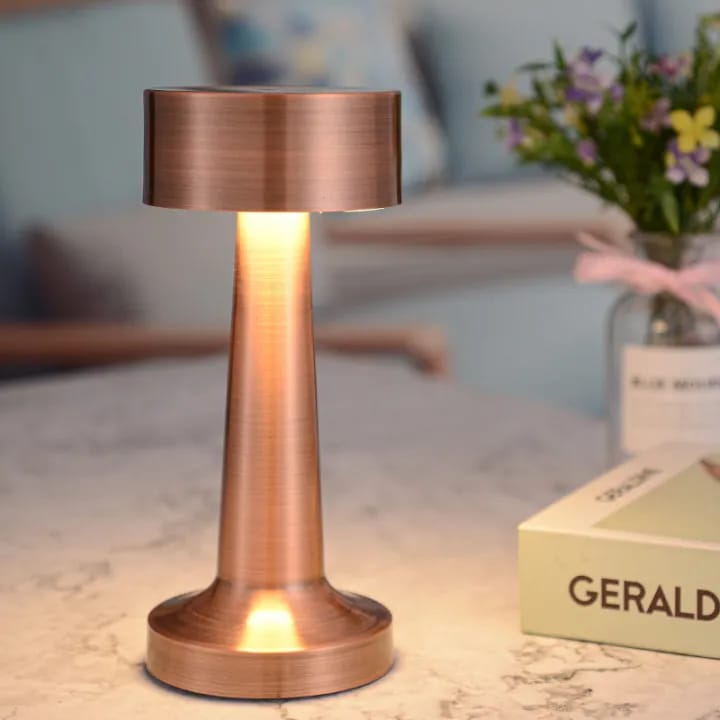 Modern minimalist rechargeable desk touch lamp with three shades