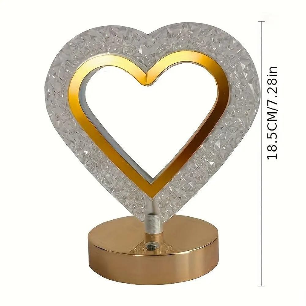 Versatile Circular Crystal Table Lamp with 3 Light Modes