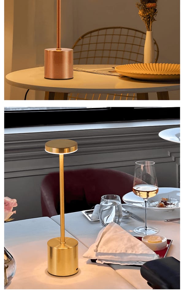 Classic Metal Touch Sensor LED Table Lamp Rechargeable Desk Lamp 3 Colors