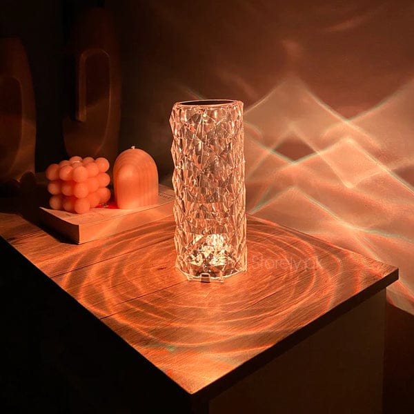 Multicolour Crystal Rechargeable Table Lamp Touch and Remote Control