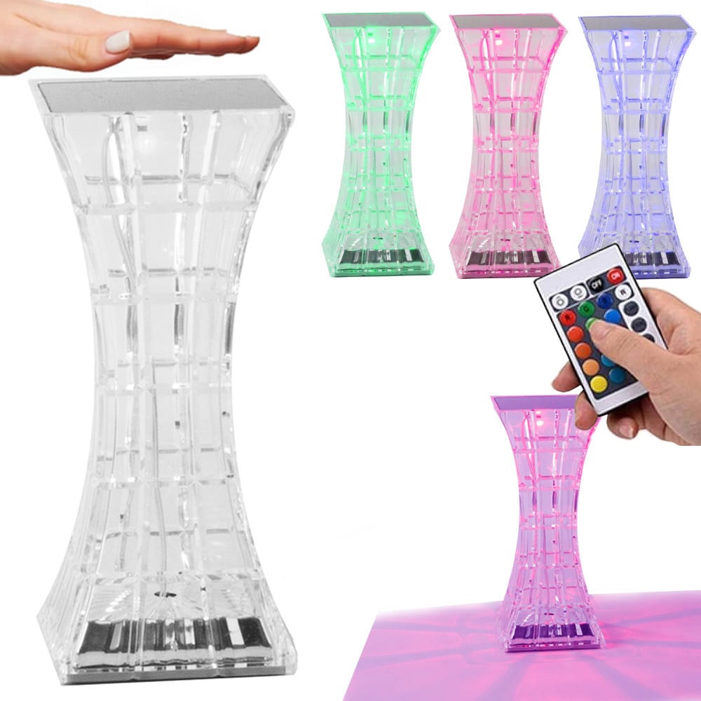 Multicolour Crystal Rechargeable Table Lamp Touch and Remote Control