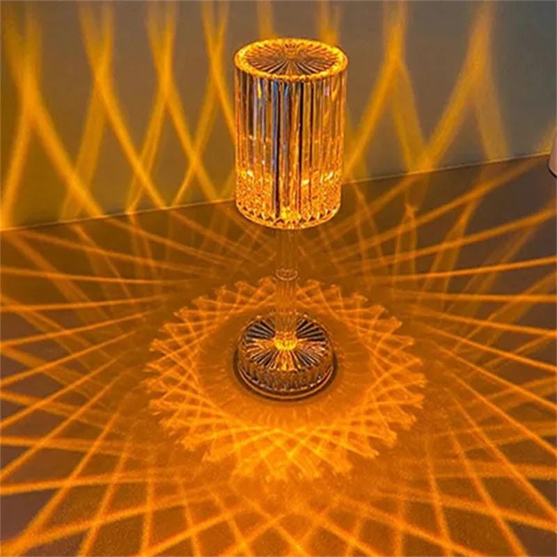 Multicolour Crystal Rechargeable Table Lamp Touch and Remote Control
