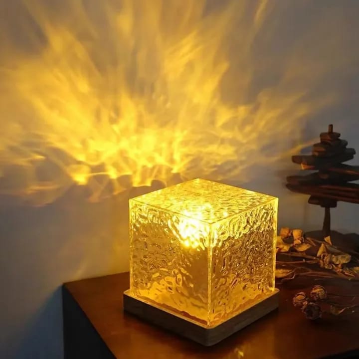 3 Color Dynamic Rotating Water Wave Projector Night Light