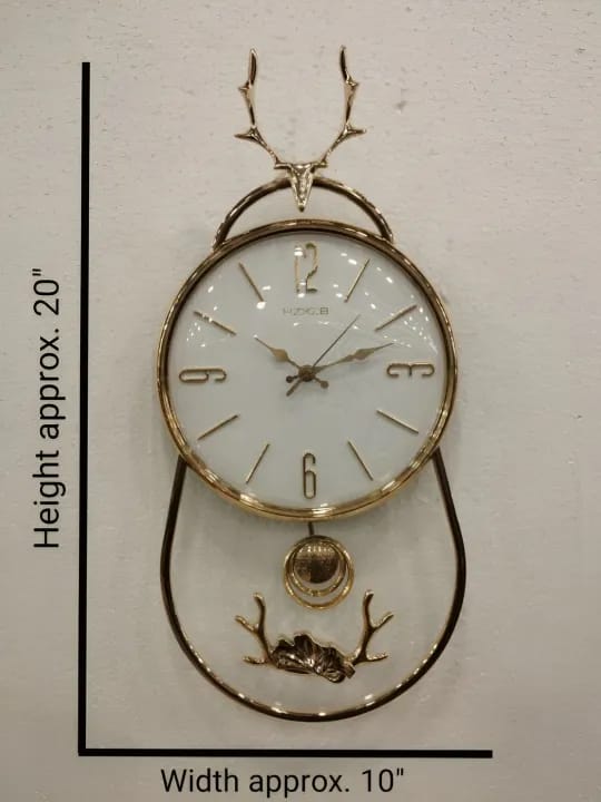 Fancy And Attractive Deer Design Pendulum Wall Clock